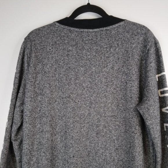 Victoria’s Secret PINK Charcoal Varsity V Neck Pullover Sweater Size S - Picture 8 of 10